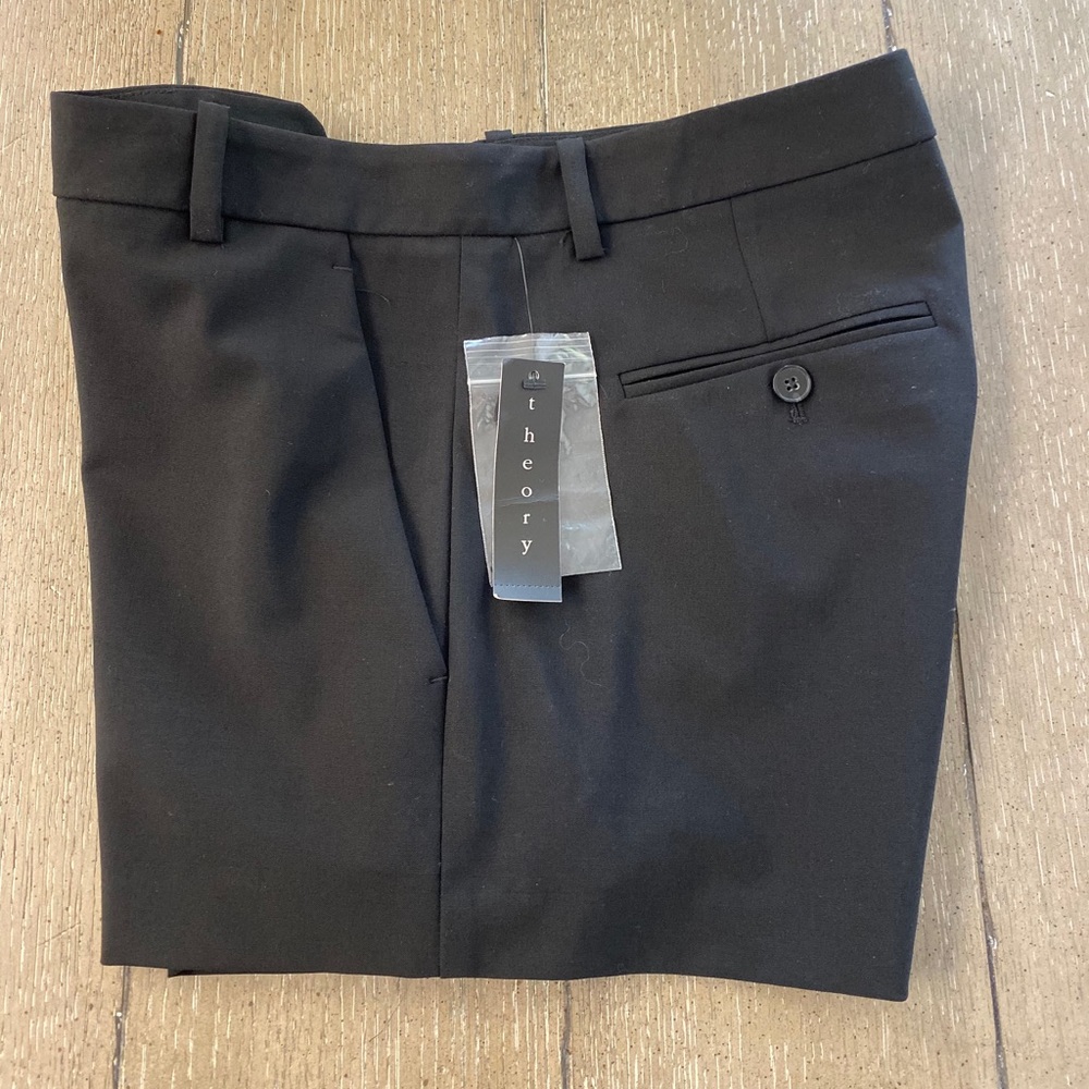 Theory Women’s Black Dress Shorts Size 8 Brand New